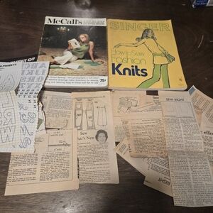 70s Sewing Book Mccalls Singer Fashion Vintage Newspaper Patterns